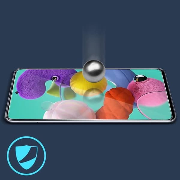 Film Skärm för Samsung Galaxy A51 5G - AVIZAR - Härdat Glas 9H - Transparent - Stötsäker och repbeständig