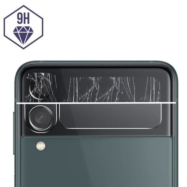 Filmer Kamera - Imak - Samsung Z Flip 3 - Härdat glas 9H - Antitrace - Optimal skydd