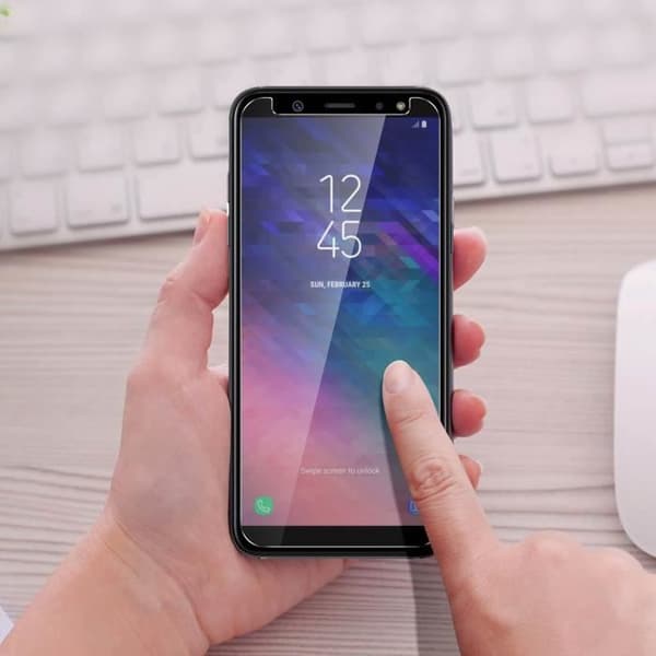 Film för Samsung Galaxy A6 Skydd Härdat glas 9H Hårdhet Anti-explosion