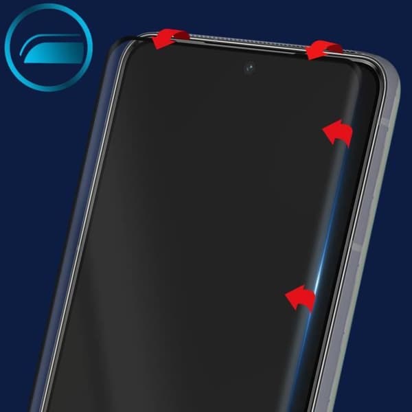 Film för Samsung Galaxy S21 Ultra Tempered Glass 9H Curved Transparent Black Outline