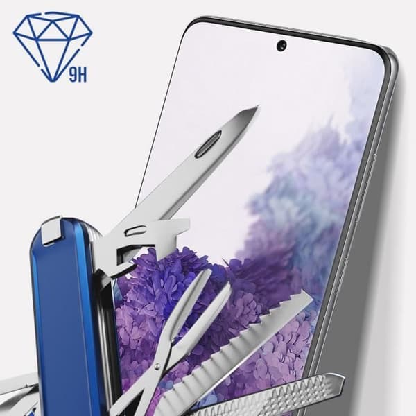 Galaxy S20 Plus film fasad härdat glas Hårt glas Max Fingeravtryck 3mk Svart