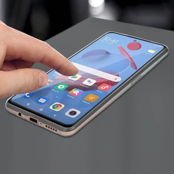 Mjukt fodral och härdat glasfilm för Xiaomi Mi 10T Lite - AVIZAR - Svart