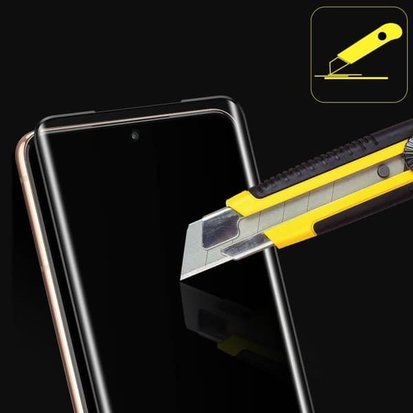 Glas för Samsung Galaxy S21 Ultra-härdat glas konturlim och 3D Curved Black