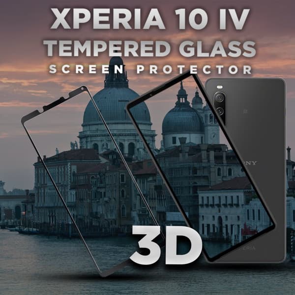 Sony Xperia 10 IV - Härdat glas 9H -Super Kvalitet 3D