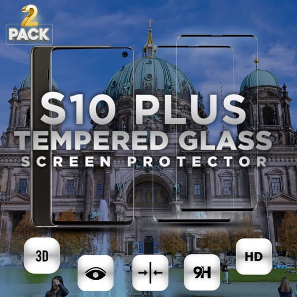 2 Pack Samsung Galaxy S10 Plus - Härdat glas 9H - Super kvalitet