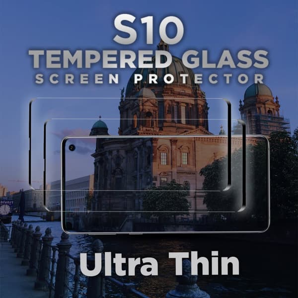 2 Pack Samsung Galaxy S10 - Härdat glas 9H – Super kvalitet 3D