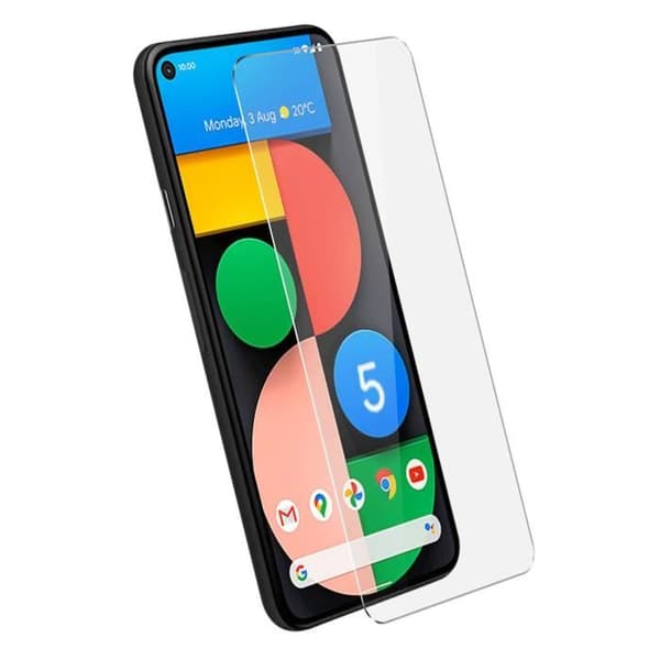 Skyddfilm - Google - Pixel 5 - Härdat glas 9H - Ultra-tunn - Transparent Vit