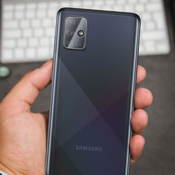 Kameraskydd - AVIZAR - Samsung Galaxy A71 - Härdat glas - Antispår - Reptålig