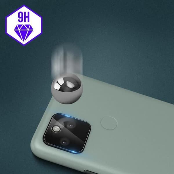 Skydd för kamera - AVIZAR - Google Pixel 5 - Härdat glas 9H - Anti-spår - Transparent Vit
