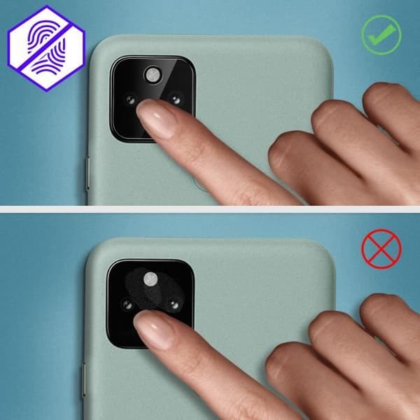 Skydd för kamera - AVIZAR - Google Pixel 5 - Härdat glas 9H - Anti-spår - Transparent Vit