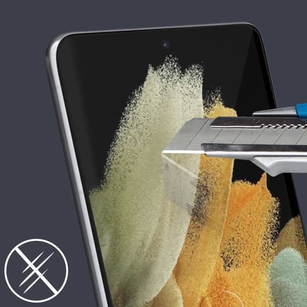Galaxy A12 film härdat glas 9H Anti-repa Böjda kanter Akashi Transparent Black