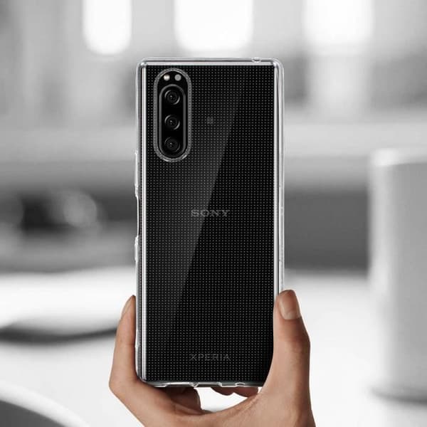 AVIZAR Protection Pack - Sony Xperia 5 - Silikon och 9H härdat glasfilm - Svart