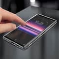 Miniatyrbild 4 av 4: AVIZAR Protection Pack - Sony Xperia 5 - Silikon och 9H härdat glasfilm - Svart