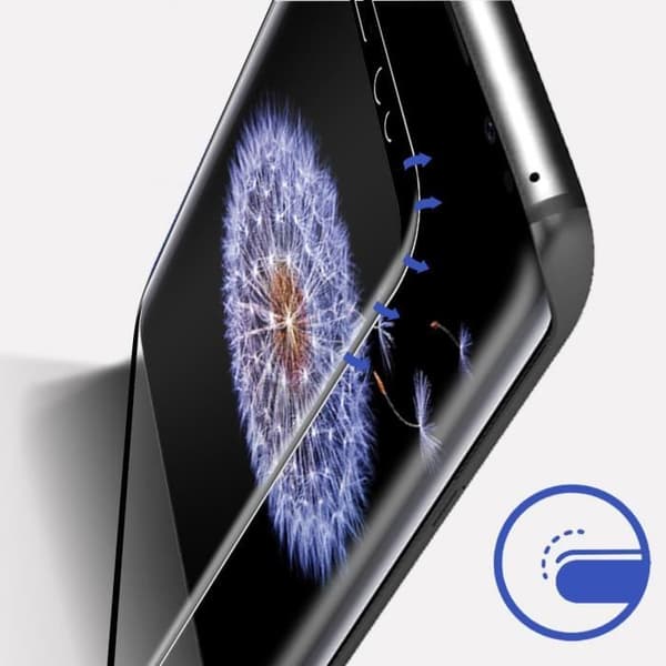 Film för Samsung S9 Plus Härdat glas Förstärkta kanter Böjda hårdglas Max 3mk Svart