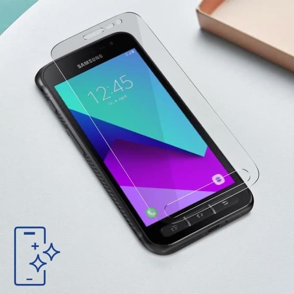 Skyddsglas för Galaxy Xcover 4 / 4s - 3mk - Flexibelt 7H Motståndskraftigt - Vitt