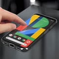 Miniatyrbild 4 av 4: Skyddshus - Google - Pixel 4 - Transparent silikon - 9H härdat glasfilm - Svart