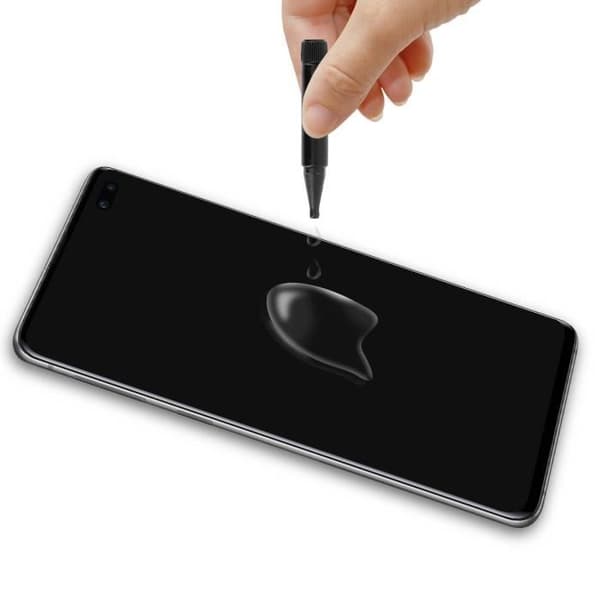 Skyddande film - Samsung - Galaxy S10 Plus - Härdat glas - LED-installationskit - Rep-säkert