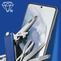 Miniatyrbild 3 av 4: Film för Samsung S21 Härdat glas Fasade kanter Hardglas Max Fingerprint 3mk Svart