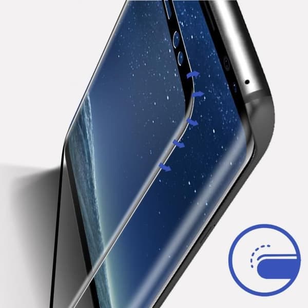 Film för Samsung Galaxy S8 - 3mk - Hardglass Max - Härdat glas - Förstärkt kant - Svart