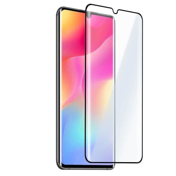 Film skärm - AVIZAR - Xiaomi Mi Note 10 Lite - Härdat glas 9H - Heltäckande skydd - Böjd