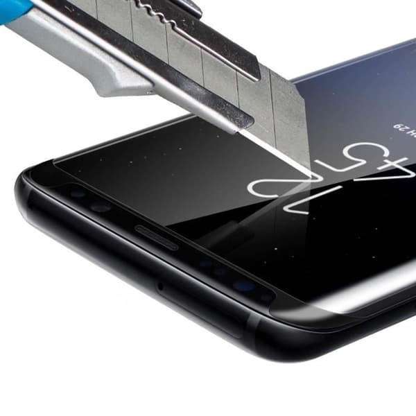 Skyddsfilm - AVIZAR - Samsung Galaxy S8 - Härdat glas - Böjda kanter - Fullständigt skydd