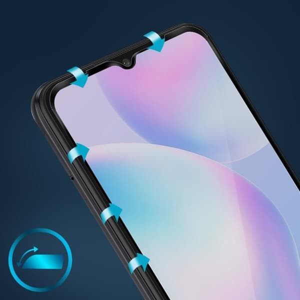 Skyddsglas för Xiaomi Redmi 9A - AVIZAR - Avsmalnande kanter - Stötsäkert och repbeständigt