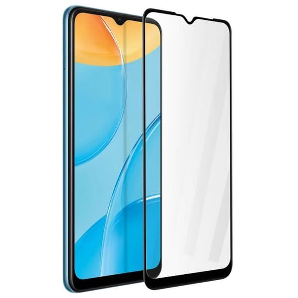 Film Oppo A15 Transparent fasad härdat glas svart kontur