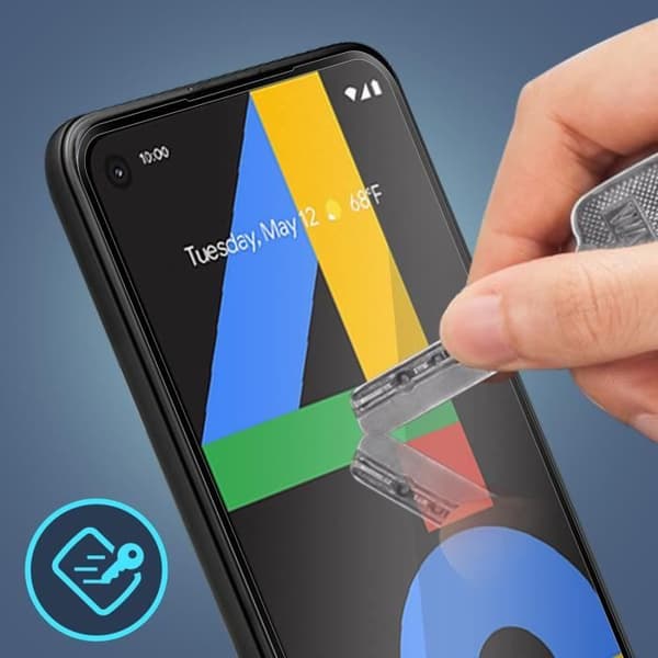 Filmskärmskydd i härdat glas - AVIZAR - Google Pixel 4A - Stötsäker - Ultrafin - Svart