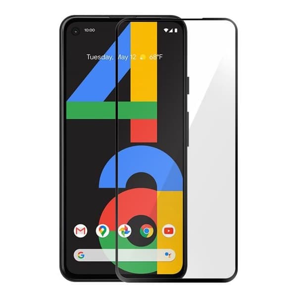 Filmskärmskydd i härdat glas - AVIZAR - Google Pixel 4A - Stötsäker - Ultrafin - Svart
