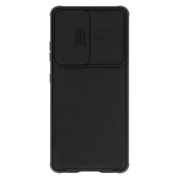 Fodral till Samsung S21 Ultra Camera Cover Ribbed Finish CamShield Pro Nillkin Black