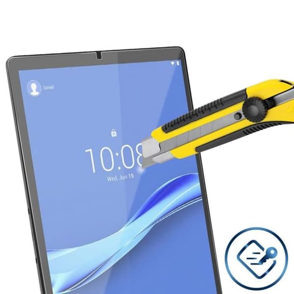 Film Skärm - AVIZAR - Lenovo Tab M10 Plus - Härdat Glas 9H - Stötsäker - Transparent Vit