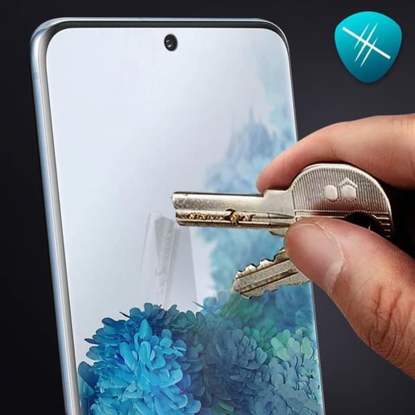 Samsung Galaxy S20 Film Ultraflexibel plast Böjda kanter Transparent Vit