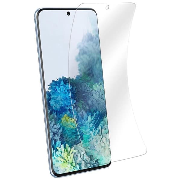 Samsung Galaxy S20 Film Ultraflexibel plast Böjda kanter Transparent Vit