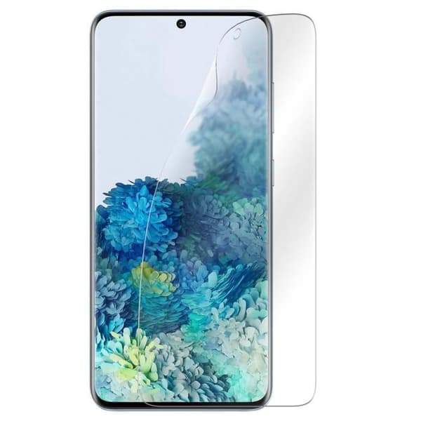Samsung Galaxy S20 Film Ultraflexibel plast Böjda kanter Transparent Vit