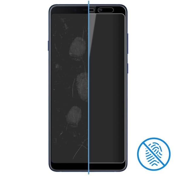Skyddsfilm - AVIZAR - Samsung Galaxy A9 2018 - 9H härdat glas - Svart - Reptålig