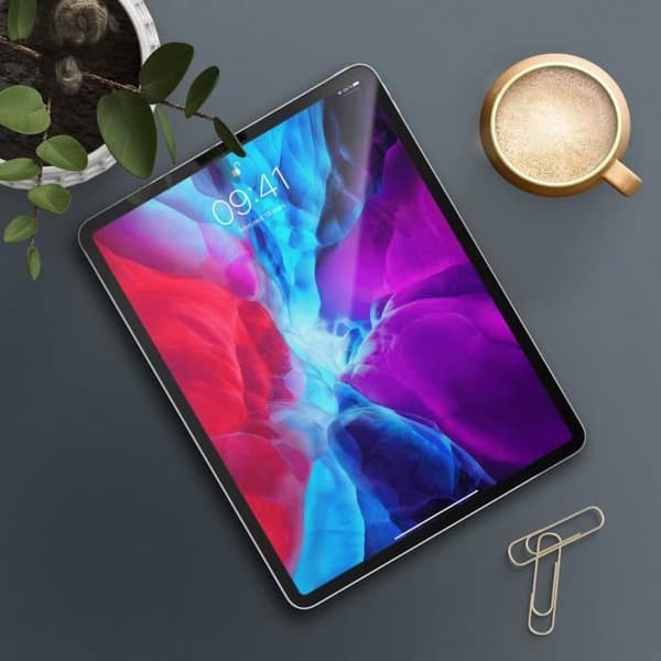 Film iPad Pro 12.9 2020 - AVIZAR - Mocolo - Härdat Glas 9H - Fasenbearbetad - Fullständigt Skydd