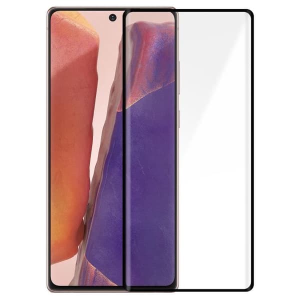 Samsung Galaxy Note 20 skärmfilm anti-fingeravtryck härdat glas svart kontur