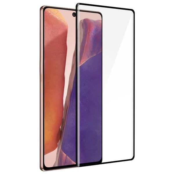 Samsung Galaxy Note 20 skärmfilm anti-fingeravtryck härdat glas svart kontur