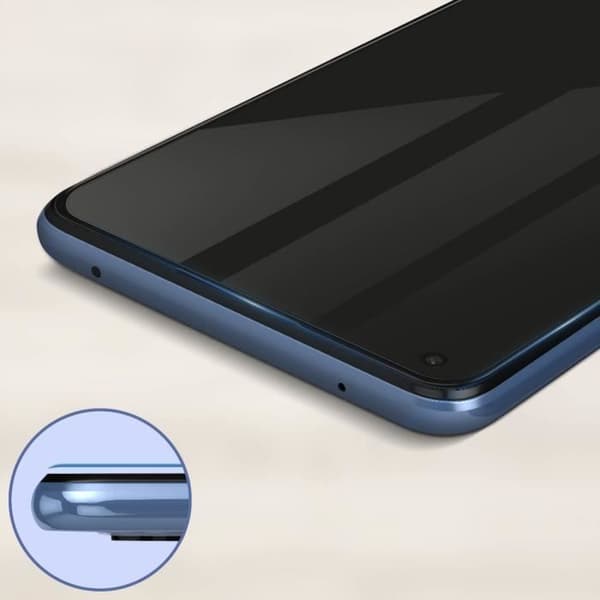 Xiaomi Mi 11 Lite härdat glas 9H fasade kanter Akashi Transparent Svart