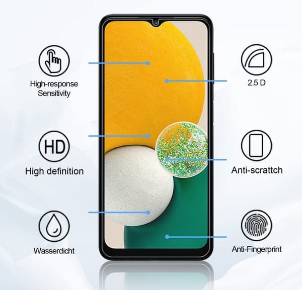 2 KPL - Samsung Galaxy A02/A02s/A03/A03s/A03 Core  (6.5 tuumaa)Näytönsuoja , 9D karkaistu lasi