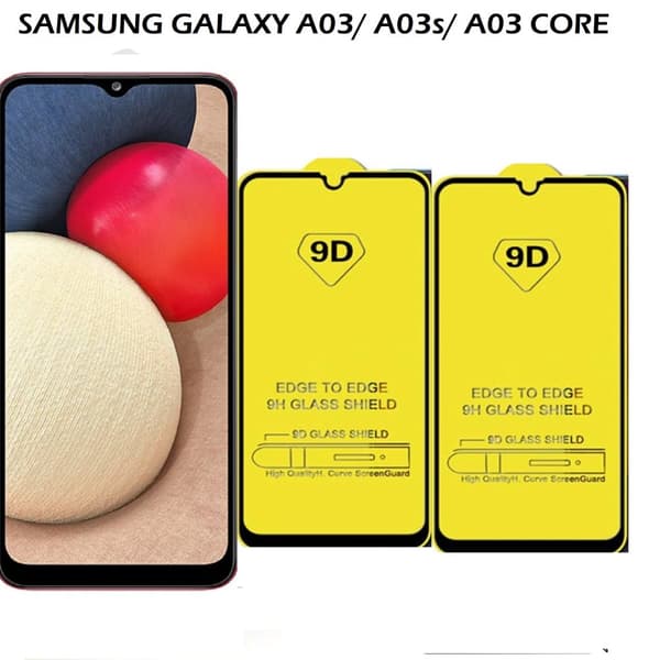 2 KPL - Samsung Galaxy A02/A02s/A03/A03s/A03 Core  (6.5 tuumaa)Näytönsuoja , 9D karkaistu lasi