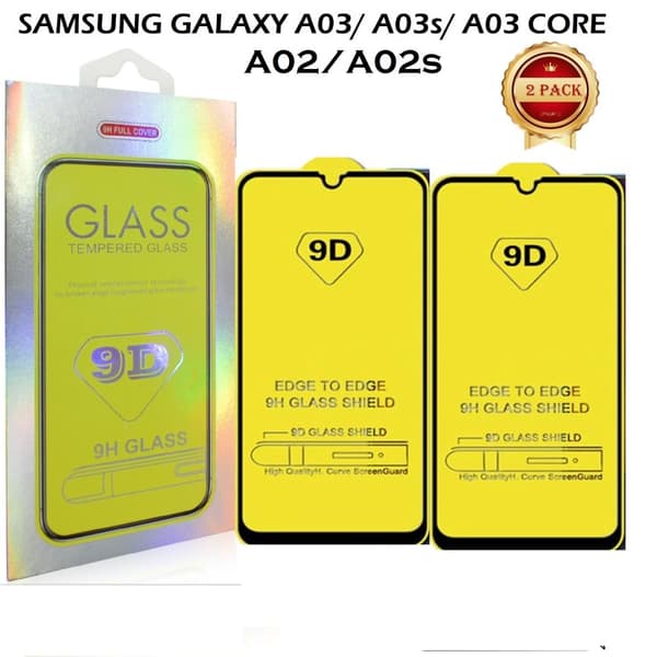 2 KPL - Samsung Galaxy A02/A02s/A03/A03s/A03 Core  (6.5 tuumaa)Näytönsuoja , 9D karkaistu lasi