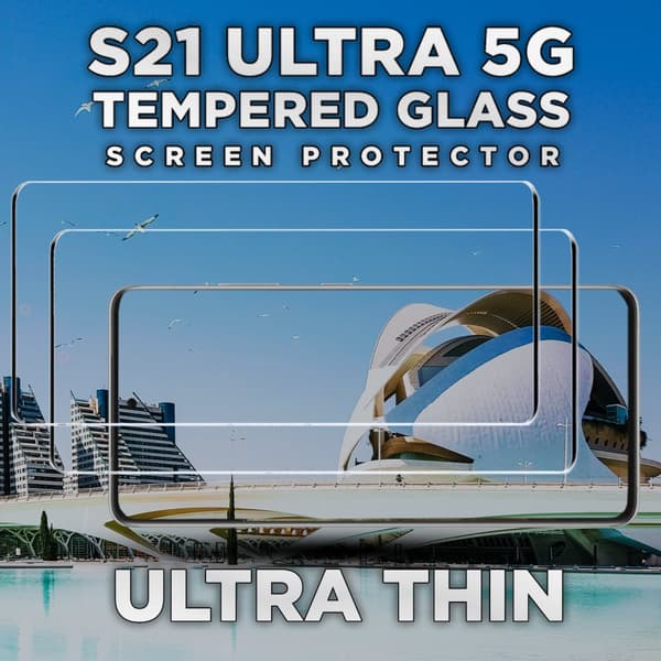 2 Pack Samsung S21 Ultra 5G - Härdat glas 9H - Super kvalitet 3D