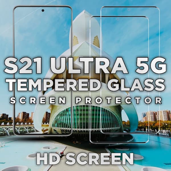 2 Pack Samsung S21 Ultra 5G - Härdat glas 9H - Super kvalitet 3D