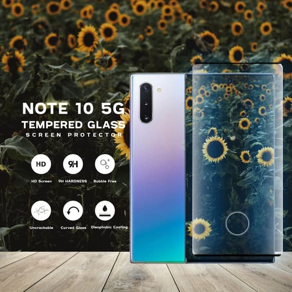 Samsung Galaxy Note 10 5G - Härdat glas 9H - Super kvalitet 3D