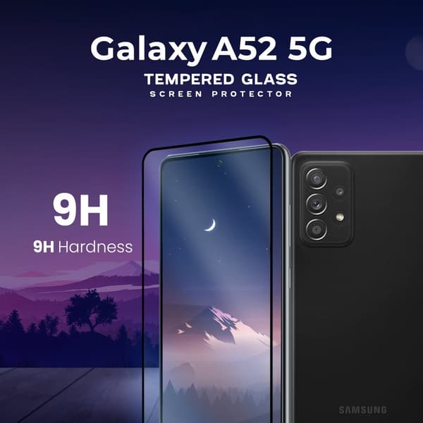 Samsung Galaxy A52 5G -Härdat glas 9H-Super kvalitet 3D