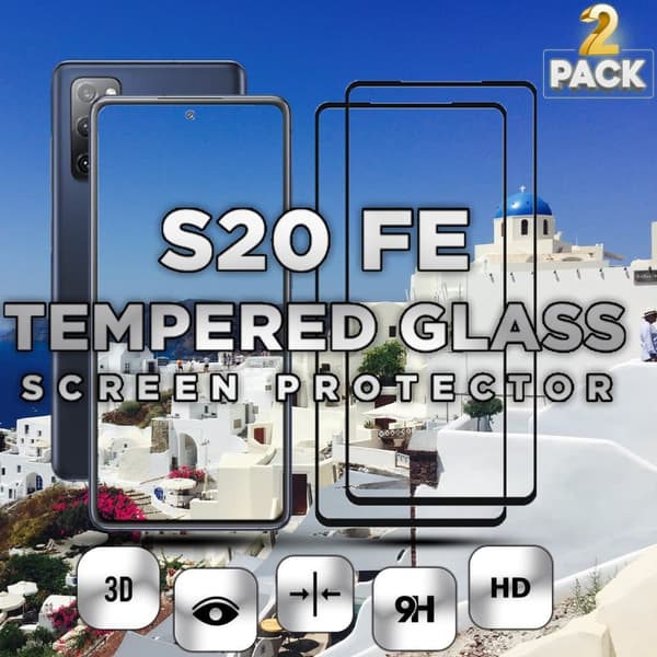 2-Pack Samsung S20 FE - Härdat Glass 9H - Super Kvalitet 3D