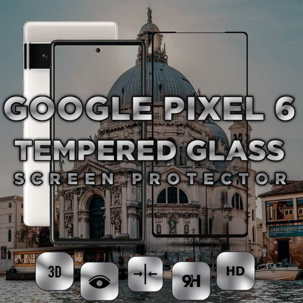 Google Pixel 6 - Härdat glas 9H - Super kvalitet 3D Skärmskydd