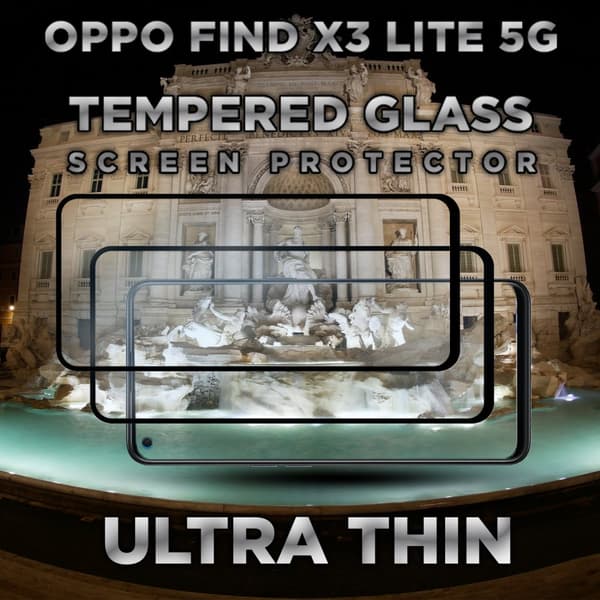 2 Pack OPPO FIND X3 LITE 5G - Härdat glas 9H-Super kvalitet 3D