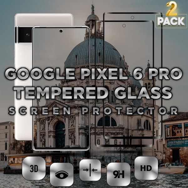 2 Pack Google Pixel 6 Pro - Härdat glas 9H - Super kvalitet 3D